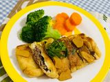 油揚げと挽き肉のステーキ!