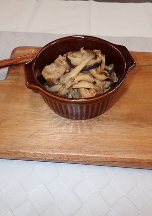 たっぷりきのこのバニラアイス煮-レシピのメイン写真