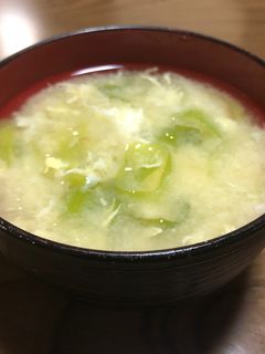 ねぎと溶き卵の味噌汁-レシピのメイン写真