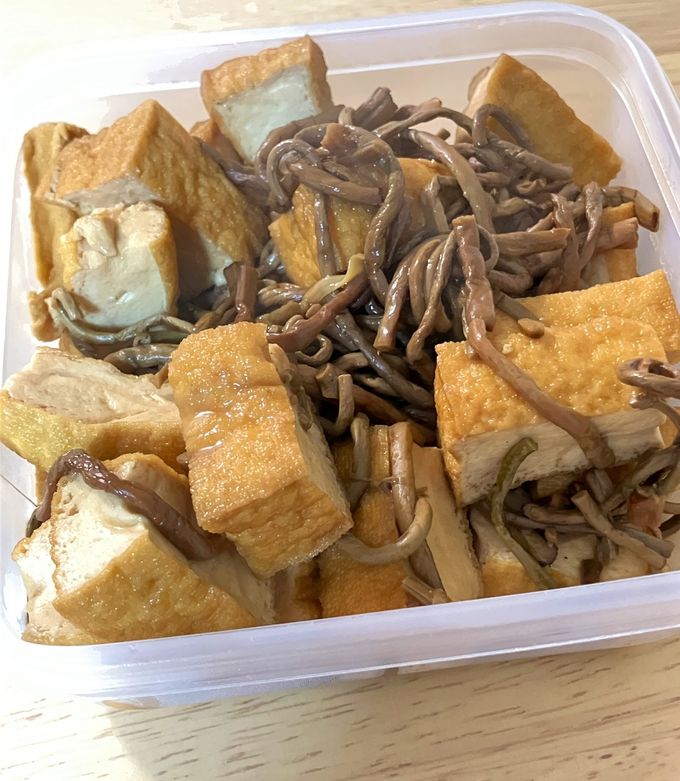 簡単常備菜♪ゼンマイと厚揚げの煮物。味しみしみ😋-レシピのメイン写真