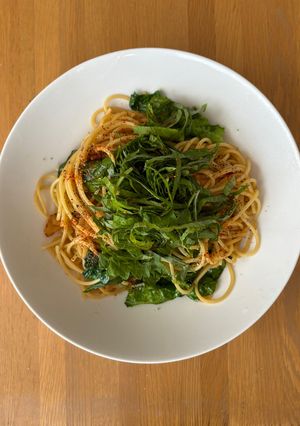 ごま油と大葉香る！和風ペペロンチーノ風！-レシピのメイン写真