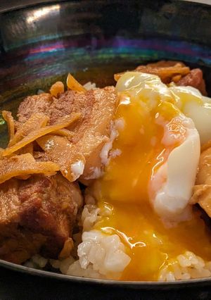 【オートクッカー使用】やわらか生姜角煮丼-レシピのメイン写真