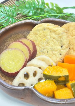 🍠🎃【甘旨】がんもと根菜の黄金だし煮-レシピのメイン写真