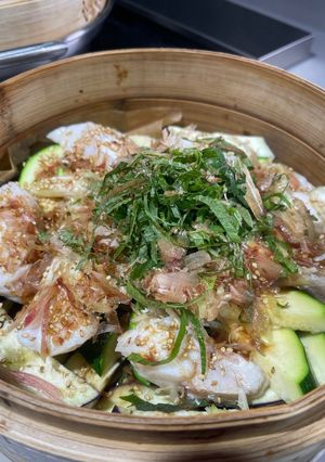 なすと白身魚のみょうが香るせいろ蒸し-レシピのメイン写真