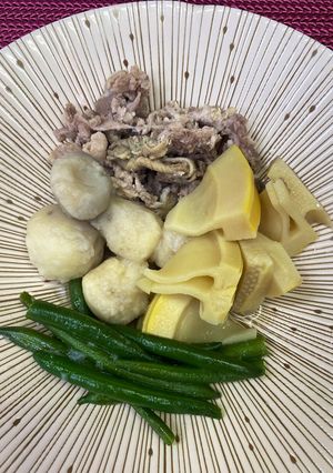 炊飯器で簡単！筍と里芋とインゲンの煮物-レシピのメイン写真