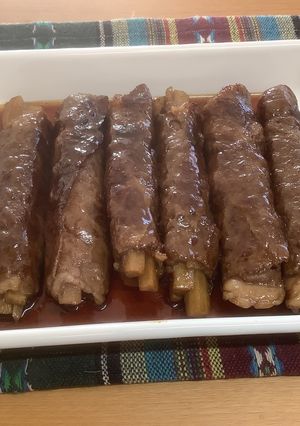 我が家の定番。牛肉のごぼう巻き(正月)-レシピのメイン写真