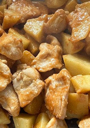 むね肉とじゃがいもで作る辛味噌炒め-レシピのメイン写真