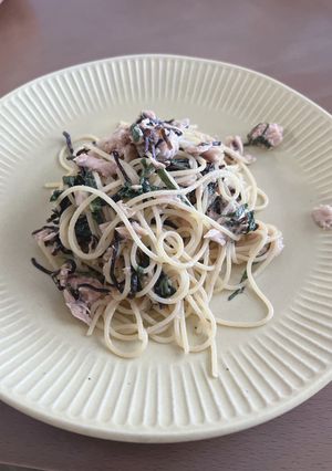 やみつき！大葉とツナと塩昆布のパスタ-レシピのメイン写真