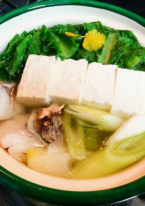 今年鱈が美味しい 1人鍋かつお菜で鱈ちり-レシピのメイン写真