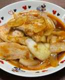トマトケチャップ入り豚肉生姜焼き😃