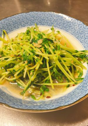 豆苗のペペロンチーノ-レシピのメイン写真