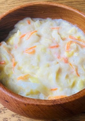 白菜と白ねぎの豆乳クリーム煮-レシピのメイン写真