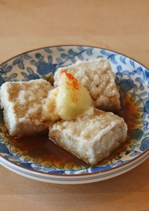 ふんわり濃厚~こおろぎ豆腐の揚げ出し-レシピのメイン写真