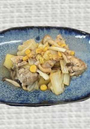 食べ応えあり？！鶏肉と白菜のガリバタ炒め-レシピのメイン写真