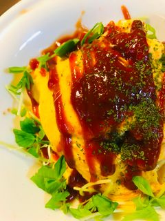 たきこみごはん活用●ケチャップオムライス-レシピのメイン写真