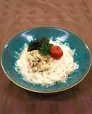あさりとわかめの梅しそそうめん