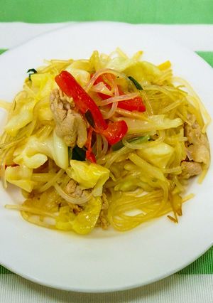 春雨と豚肉の中華炒め-レシピのメイン写真