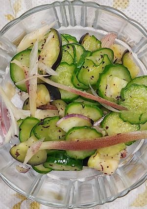 夏野菜とみょうがのゆかり和え-レシピのメイン写真