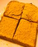 レンチン冷凍食パン●はちみつ＆きなこ