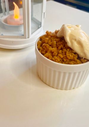 オーブンなしで作れるアップルクランブル-レシピのメイン写真