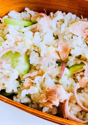 鮭とミョウガの混ぜ寿司　秋の味♪-レシピのメイン写真