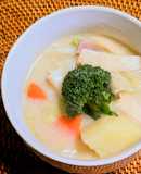 とろとろ白菜とベーコンの豆乳シチュー