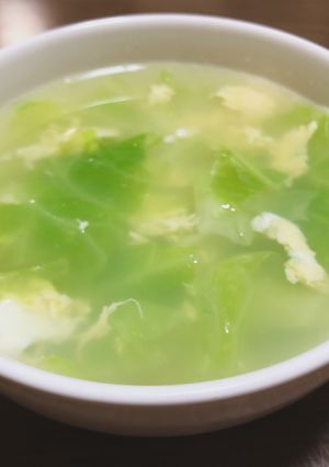 味の素鶏ガラスープで作るキャベツのかき玉-レシピのメイン写真