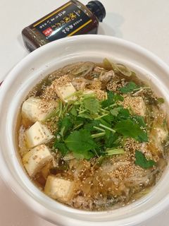 焼肉生だれで豚肉と長ネギモリモリ重ね鍋-レシピのメイン写真