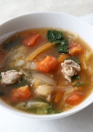 トマトの中華春雨スープ（トマト給食）-レシピのメイン写真