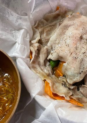 タレが美味しい!!豚の野菜蒸し-レシピのメイン写真