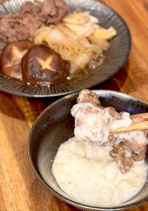 とろろで食べるすき焼き風煮込み-レシピのメイン写真