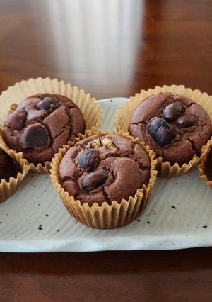 米粉で☆栗とチョコのマフィン-レシピのメイン写真