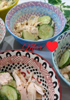 レンジで簡単！鶏むねサラダ-レシピのメイン写真