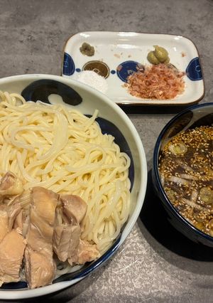 冷やしネギ塩鶏中華つけうどん-レシピのメイン写真
