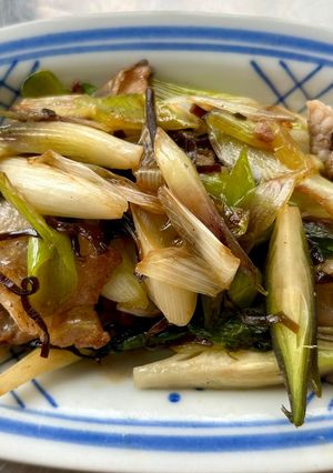 茗荷とぶた肉の塩昆布炒め-レシピのメイン写真