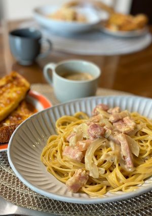 牛乳大量消費！簡単カルボナーラ-レシピのメイン写真