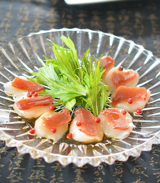 珍味 “たらすみ”とホタテのカルパッチョ by はるさんの台所