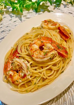 赤エビの頭で作るオイルで絶品パスタ-レシピのメイン写真