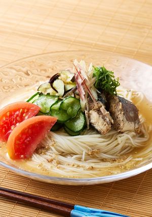 さば缶冷汁そうめん-レシピのメイン写真