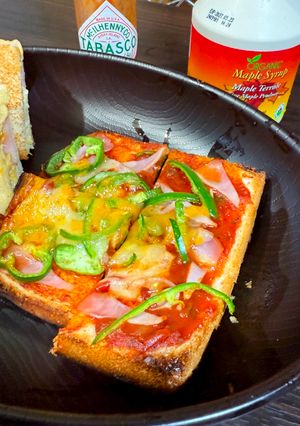 シロップ類少しで味変の簡単ピザトースト-レシピのメイン写真