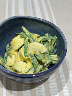 簡単★インゲンと茹で卵のカレーマヨサラダ-レシピのメイン写真