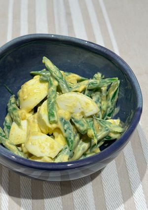 簡単★インゲンと茹で卵のカレーマヨサラダ-レシピのメイン写真