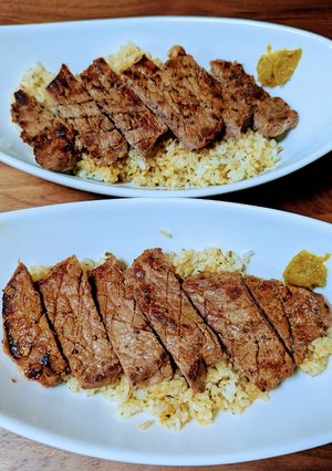 ステーキ丼 柚子胡椒を添えて♡-レシピのメイン写真