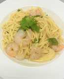 エビと大葉のレモンソースのパスタ