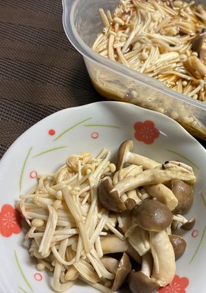 レンチンの「えのきとしめじのめんつゆ味」-レシピのメイン写真
