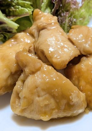 簡単やわらか！鶏むね肉のマヨポン甘辛焼き-レシピのメイン写真