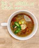 食べるスープ　海老とアスパラの中華スープ
