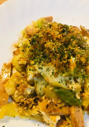 魚肉ソーセージ&キャベツの玉子野菜炒め-レシピのメイン写真