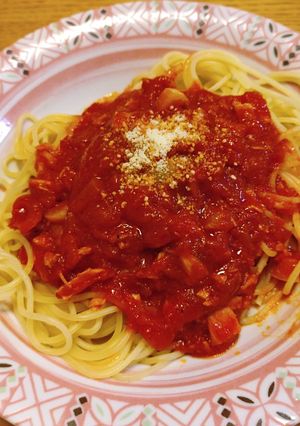 ツナトマトソース☆パスタ-レシピのメイン写真