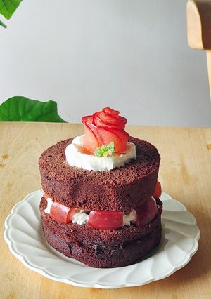 北欧Xmas林檎チョコケーキ☆レンジ3分-レシピのメイン写真